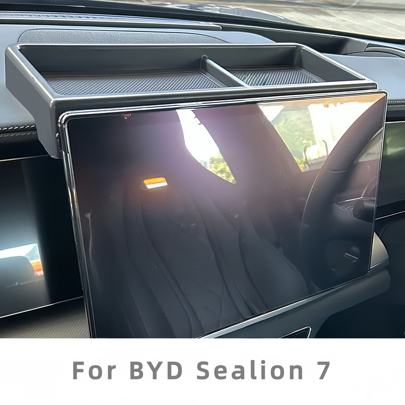 For BYD Sealion 7 2024-2026 Car Central Control Screen Rear Storage Box Tray & Tissue Holder Car Interior Product Accessories