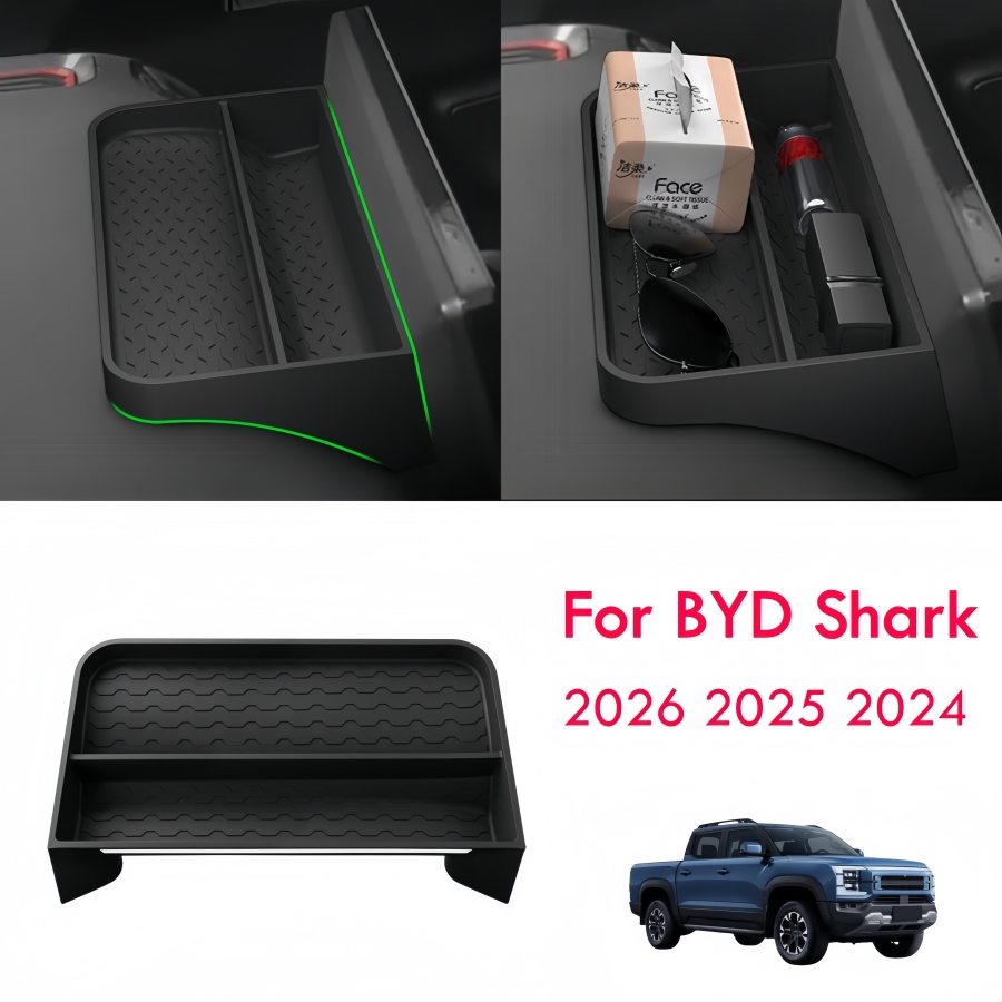 Silicone Dashboard Screen Storage Box for BYD Shark 2026 2025 2024 Center Console Display Box Hidden Tray Organizer Tray