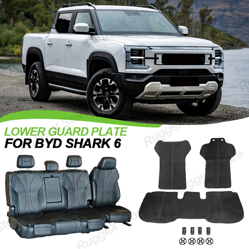 Seat Covers Nappa Leather For BYD SHARK 6 Universal All Seasons Breathable Anti-slip Seat Protective Cushion Car Accessories