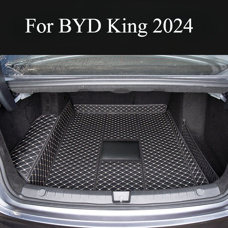 Custom Car Trunk Mat For BYD King 2024 Destroyer 05 DMI Leather Boot Liner Waterproof Anti-Dirty Protector Interior Accessories