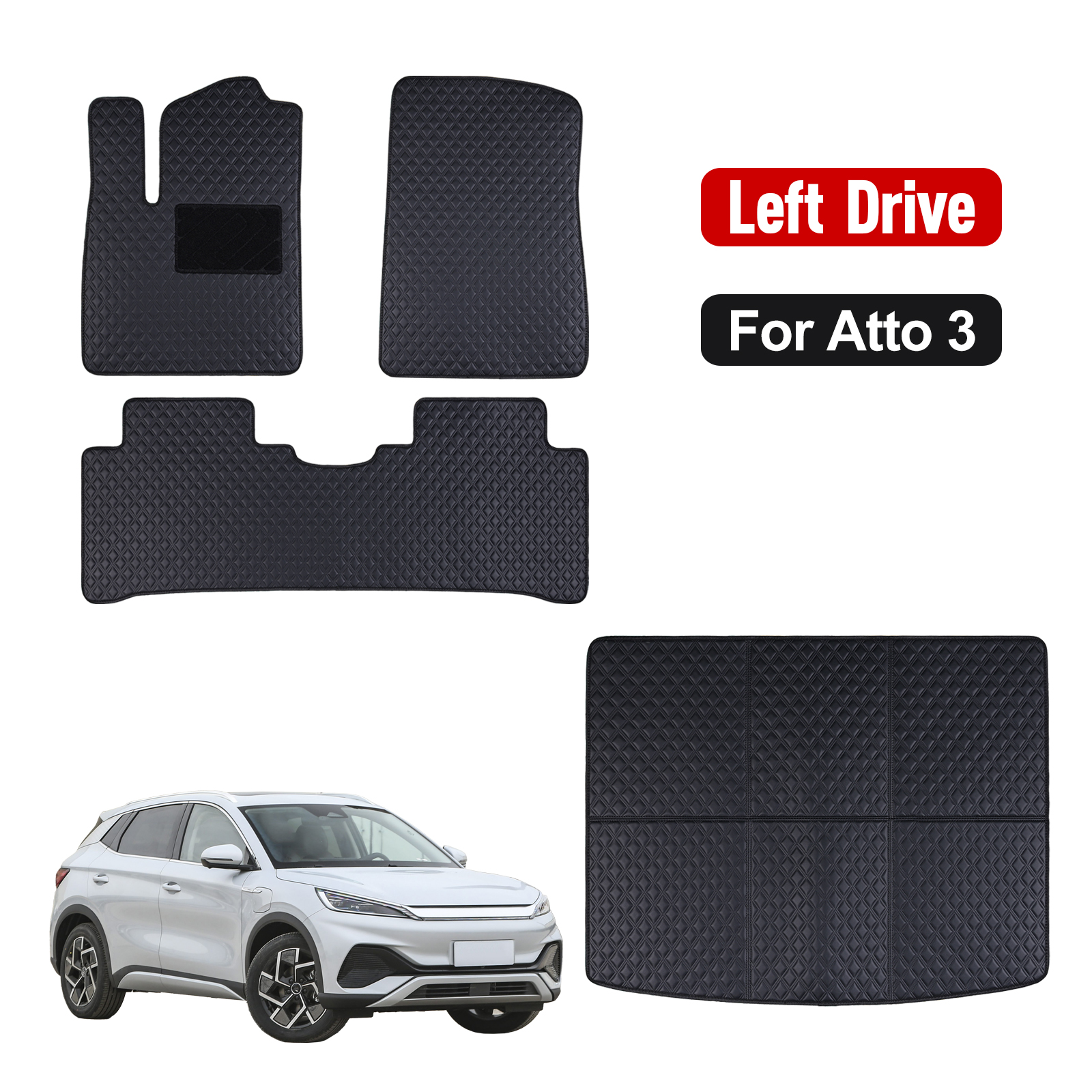 Custom car floor mat for BYD yuan plus Atto 3 2022 2023 2024 Carpet Cover Waterproof Non-slip Protector Accessories parts