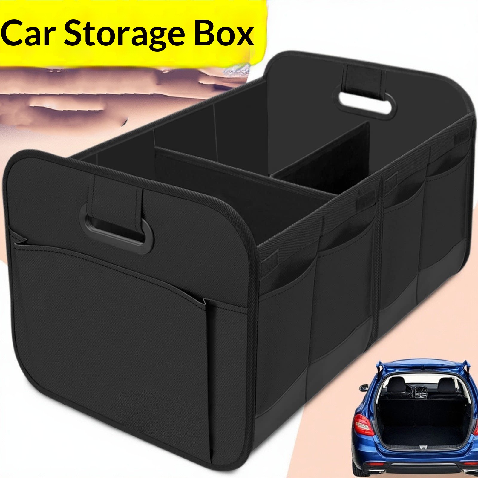 For DENZA Leopard Models B5 B8 BYD TI7 TI3 Car Trunk Storage Box Foldable Car Organizer Collapsible Vehicle Storage Box