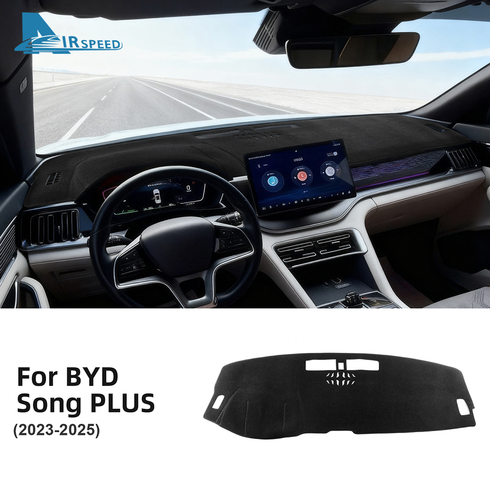 Car Dashboard Cover For BYD Song Plus 2023 2024 2025 Avoid Light Pad Anti-UV Carpets Non-Slip Mats Yuan Plus Accessories