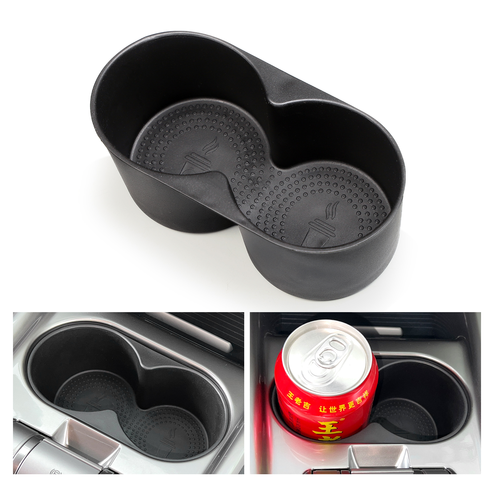 for BYD Dolphin Cup Holder Storage Box Shock-Absorbing Central Armrest Cup Tray TPE Tidying