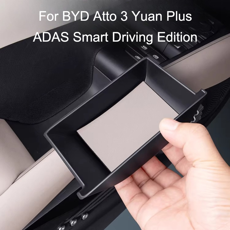 For BYD Atto 3 Yuan Plus ADAS Smart Driving Edition Car Door Handle Storage Box Leather Organizer Tray Interior Accessories