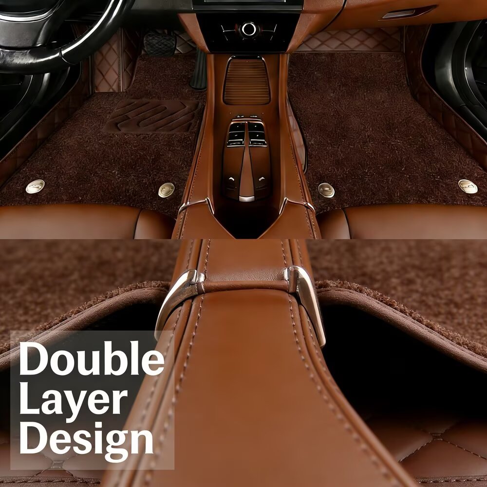 5D Double Layer RHD Carpets For BYD Yuan Plus Atto 3 2021 2022 2023 Car Floor Mats Auto Interior Accessories Automobiles Custom