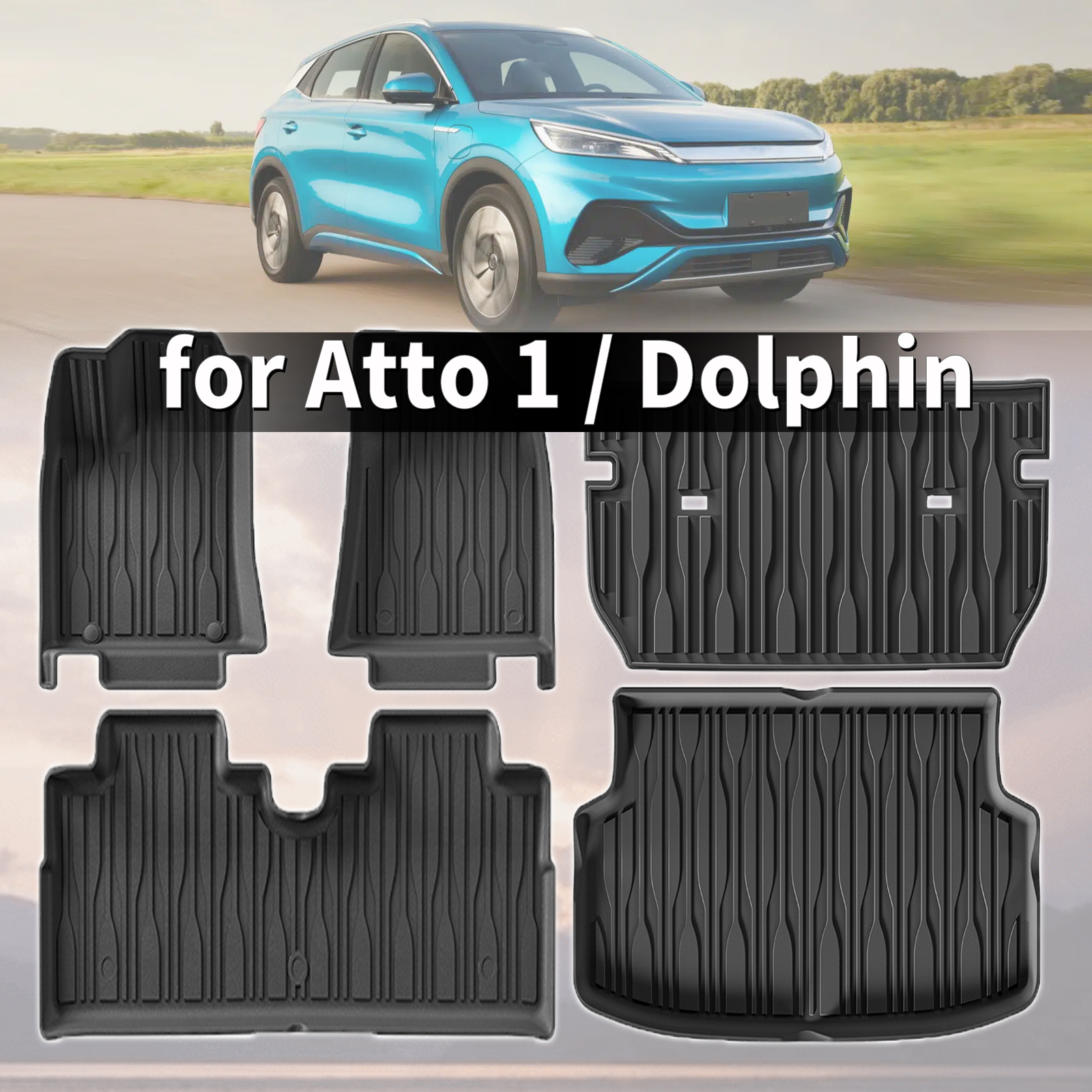 for BYD Dolphin Surf Dolphin Mini ATTO 1 Atto1 Seagull 2026 2027 3D Maxpider Style TPE All-Weather Floor Mats