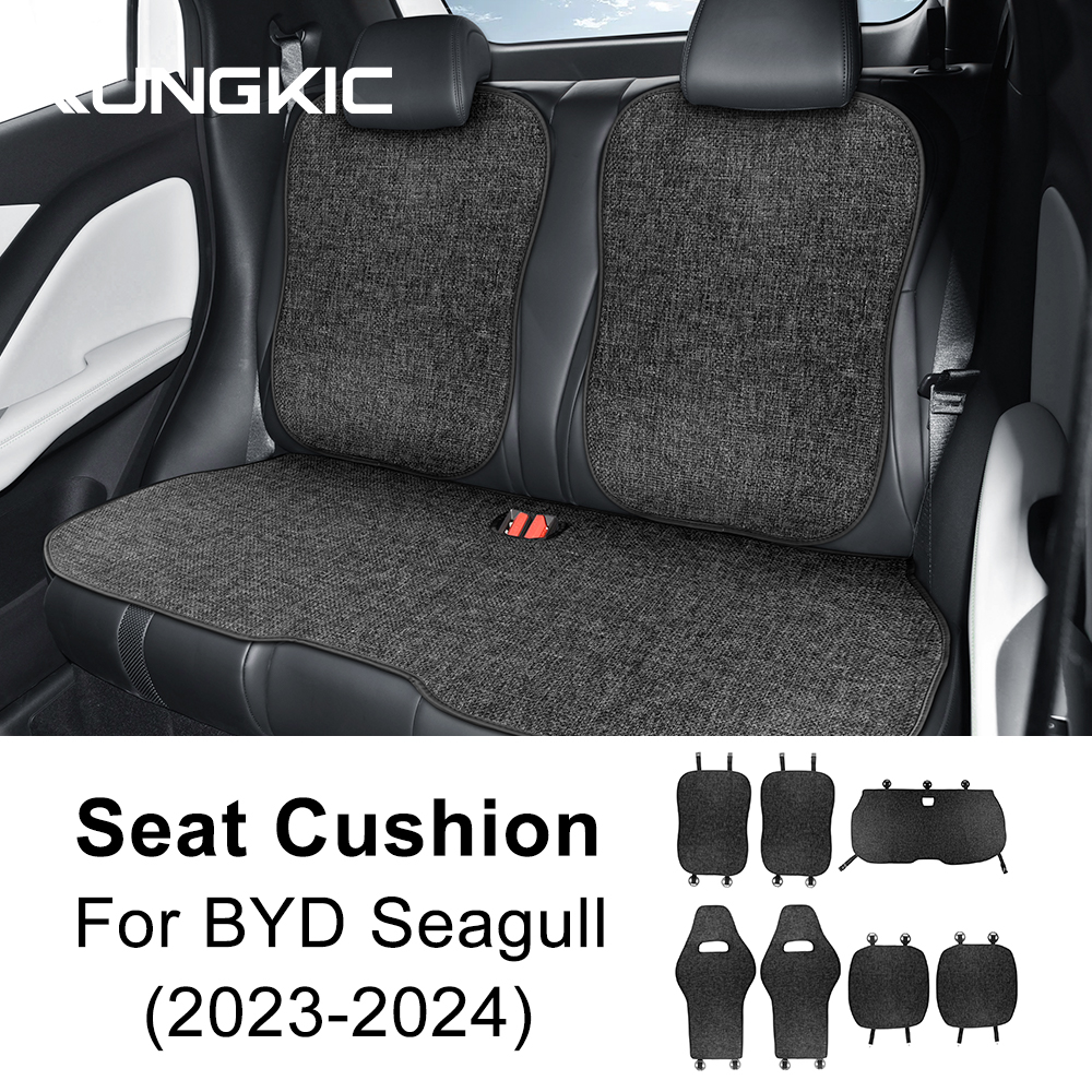 For BYD Dolphin Mini Seagull 2023-2024 Breathable Linen Four Seasons Car Seat Cushion Protect Mat Seat Pad Accessories