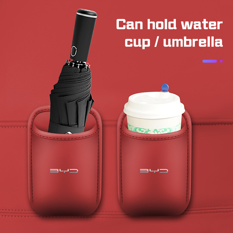 Applicable to BYD Yuan Pro Tang EV F0 F3 Seal u DMi Han Qin Song car water bottle storage box PU leather car cup holder storage