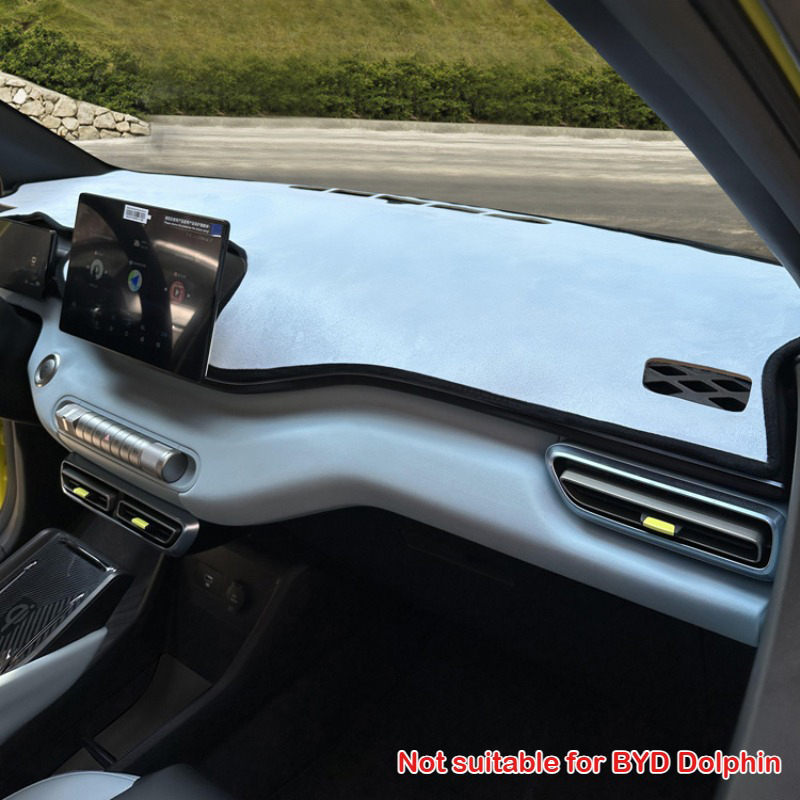 For BYD Seagull Dolphin Mini Surf Dash Cover Flannel Dashboard Light Shielding Pad Mat Sun Protection Car Interior Accessories