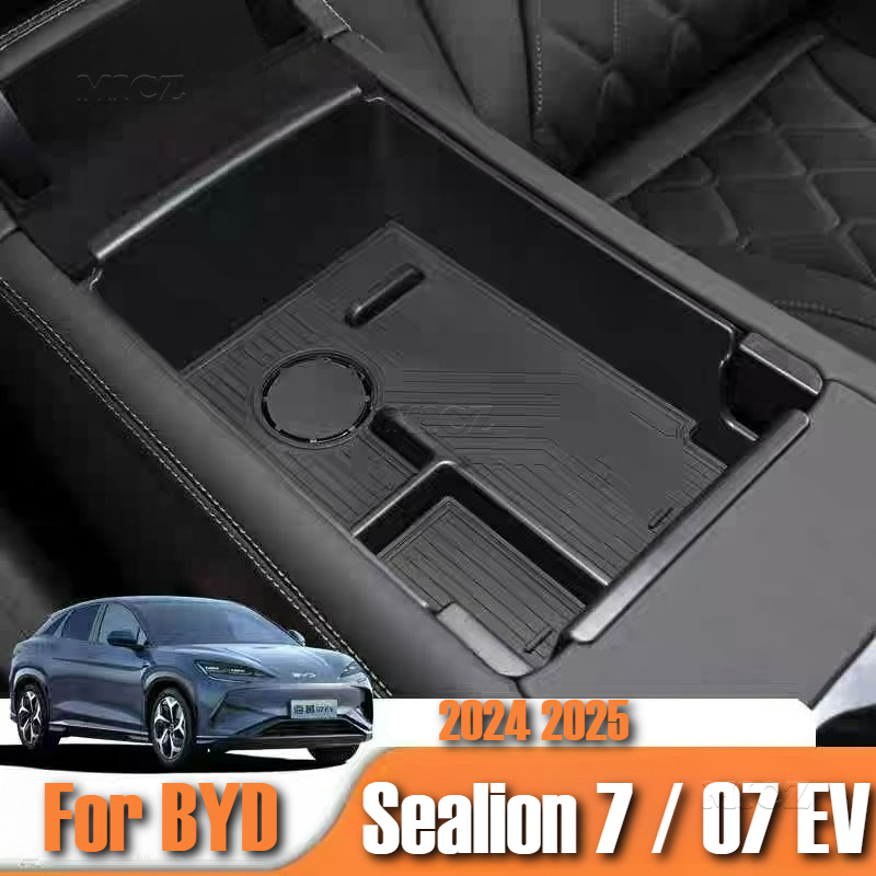 For BYD Sealion 7 Sea Lion 07 EV 2024 2025 Car Accessories Armrest Dashboard Storage Center Console Sundries Tray Organizer Box
