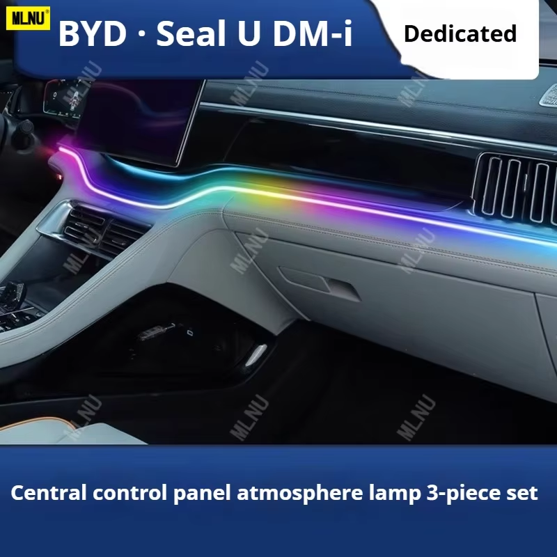 Car Interior LED Lights For BYD Seal U/Song PLUS/Sealion 6 accessories 2026/2025-2023,Bluetooth APP Music Sync Ambient Lighting