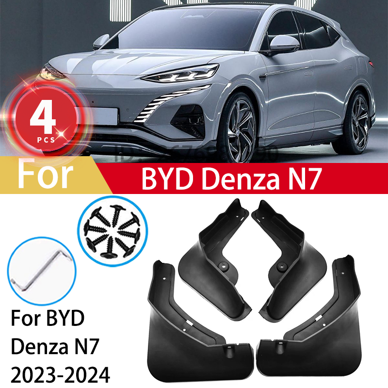 For BYD Denza N7 2023 2024 2025 Mud Flaps Guards Front Rear Fender MudFlaps Car Mudguards Styling ABS Auto Accessories
