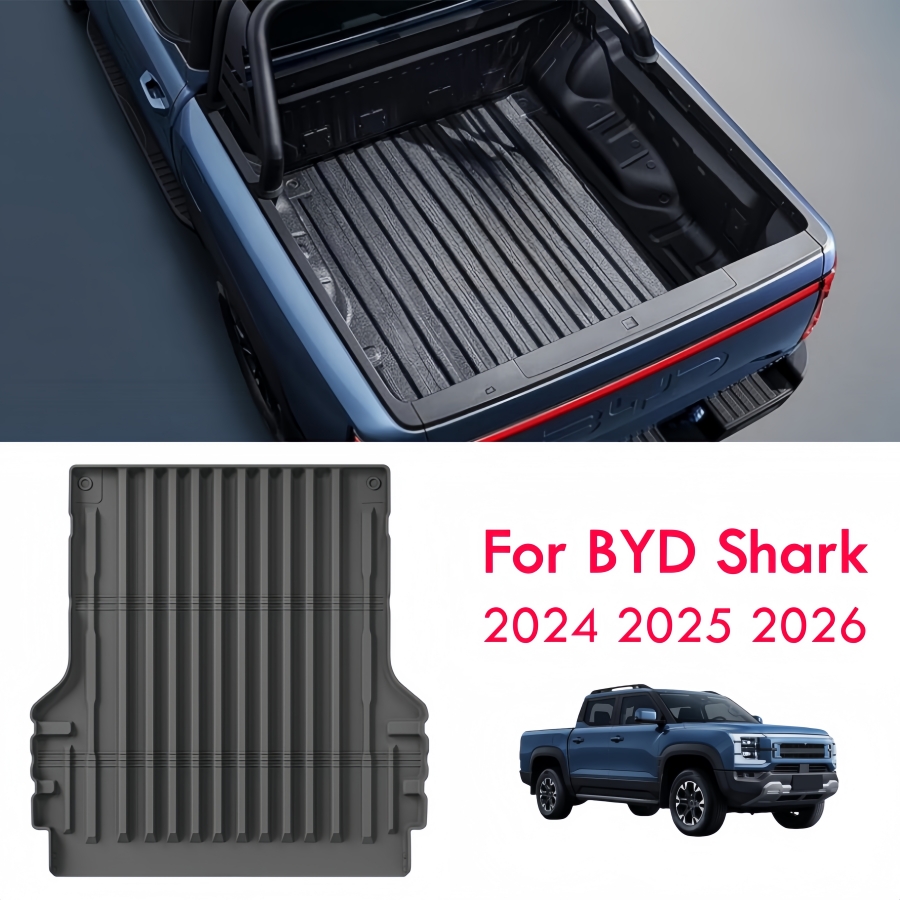 TPE Truck Bed Mat for BYD Shark 6 2026 2025 2024 All Weather Cargo Liner Heavy Duty Cargo Mat Shark 6 Trunk Mat Accessories