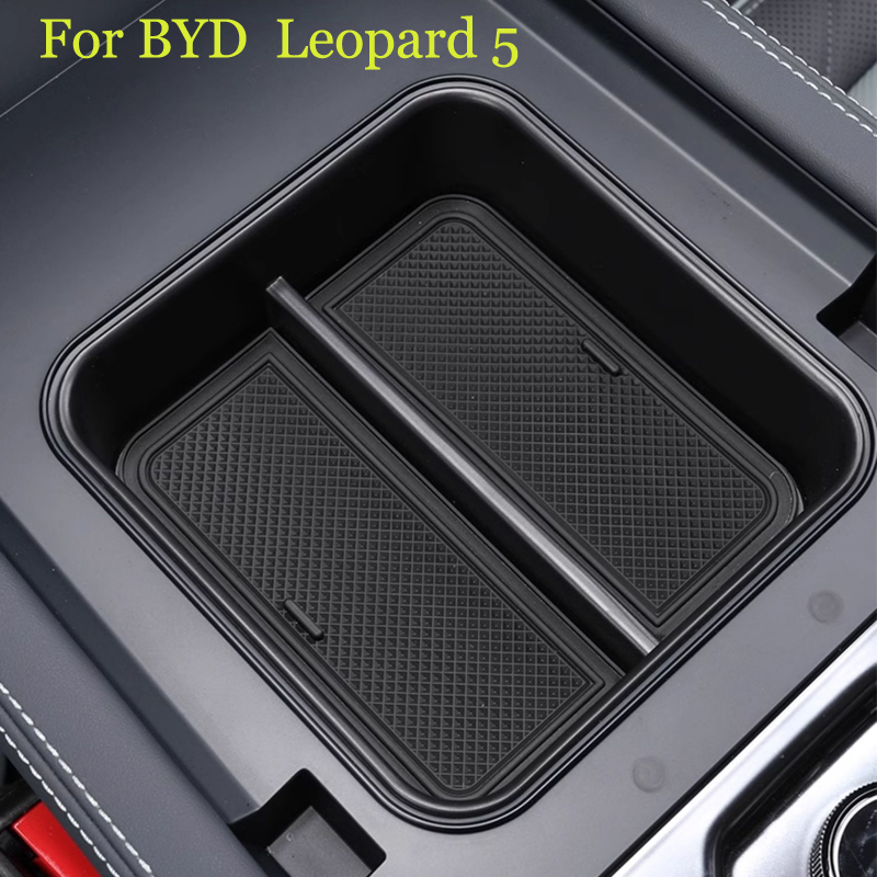 For BYD Leopard 5 Car Center Console Armrest Storage Box Tray Organizer Anti-Slip Mats