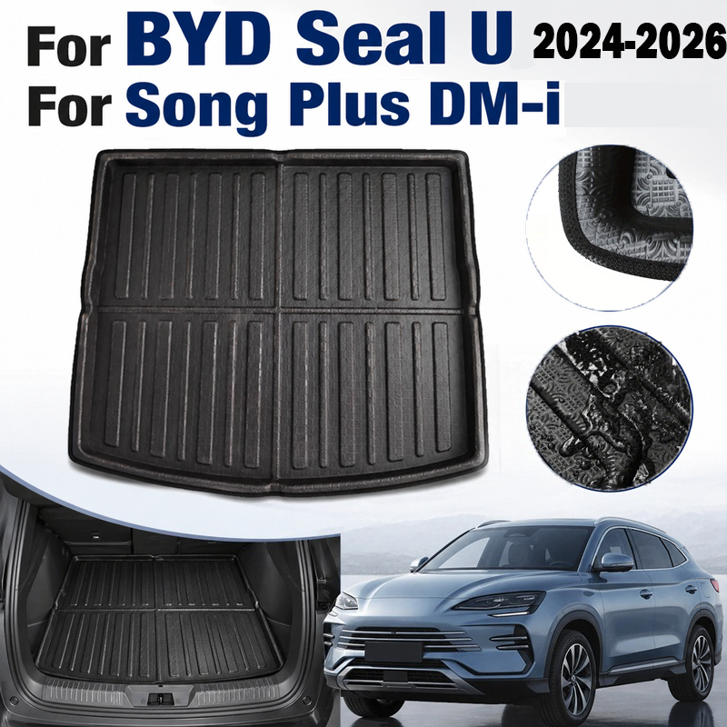 For BYD Seal U 2024-2026 For Song Plus DM-i Trunk Mat Car Rear Trunk Mat Boot Luggage Tray Floor Liner Pad Mat Cargo Carpet Mud