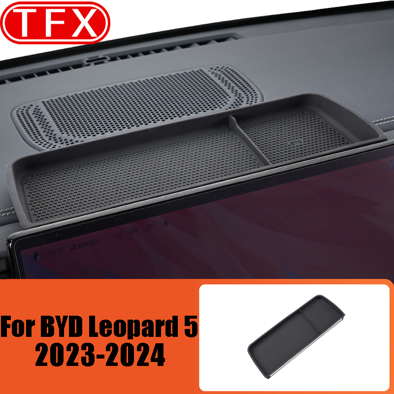 For BYD Leopard 5 2023 2024 Car Styling Center Screen Storage Box Dashboard Organizer Place Holder Tissue Box Auto Accessories