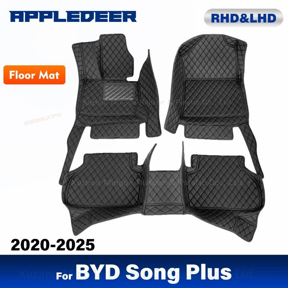 For BYD Song Plus 2020-2025 2024 2023 2022 Car Floor Mats Custom Auto Foot Pads Automobile Carpet Cover Interior Accessories