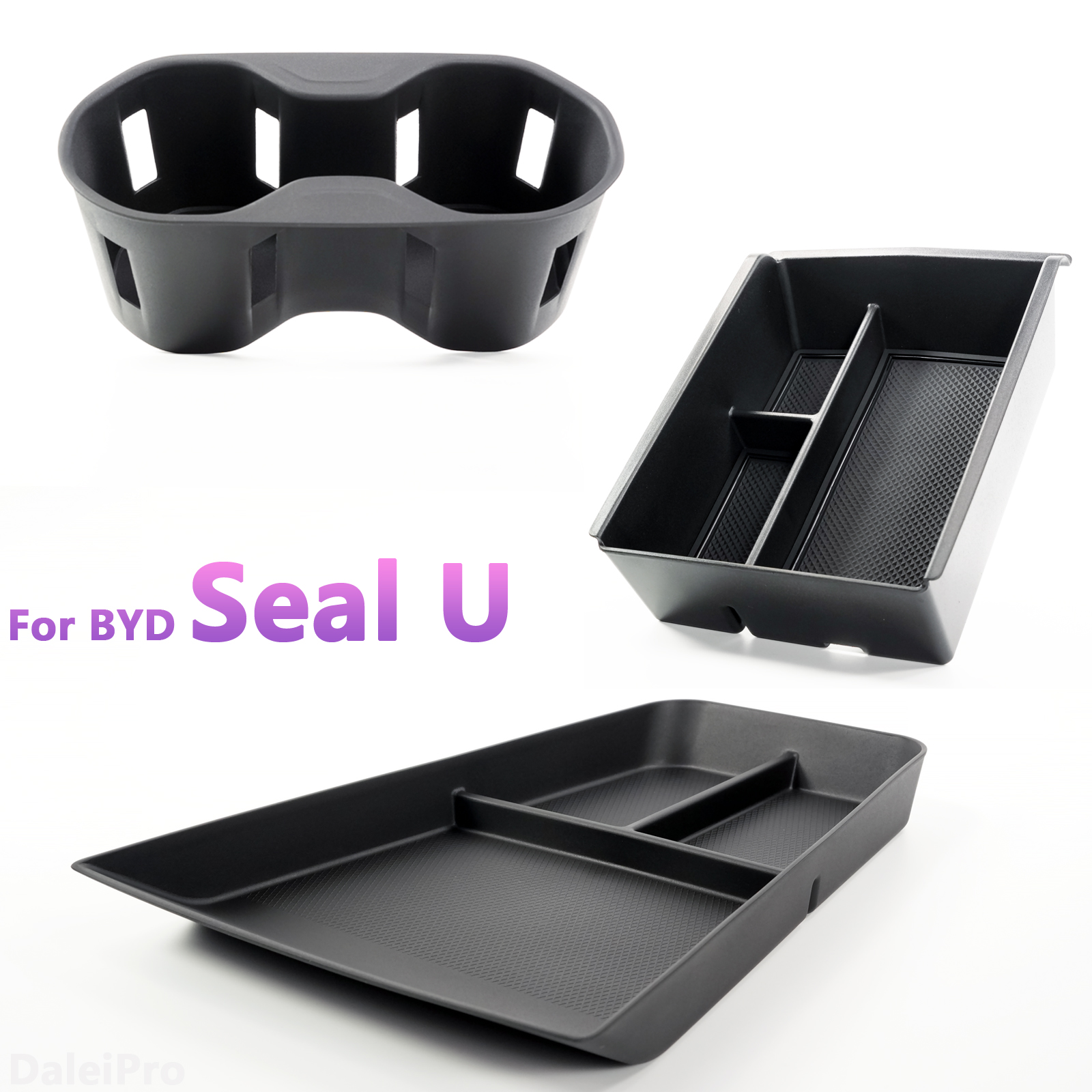 For BYD Seal U 2023 2024 2025 Armrest Storage Box Center Console Cup Holder Layered Storage Box Accessories for Song Plus DM-i