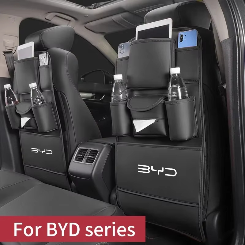 For BYD Yuan Plus/Song Pro DM-i/Sealion 7/ATTO 2 Car Seat Anti Kick Pad Leather Seat Back Organizer Anti Scratch Protector Pad