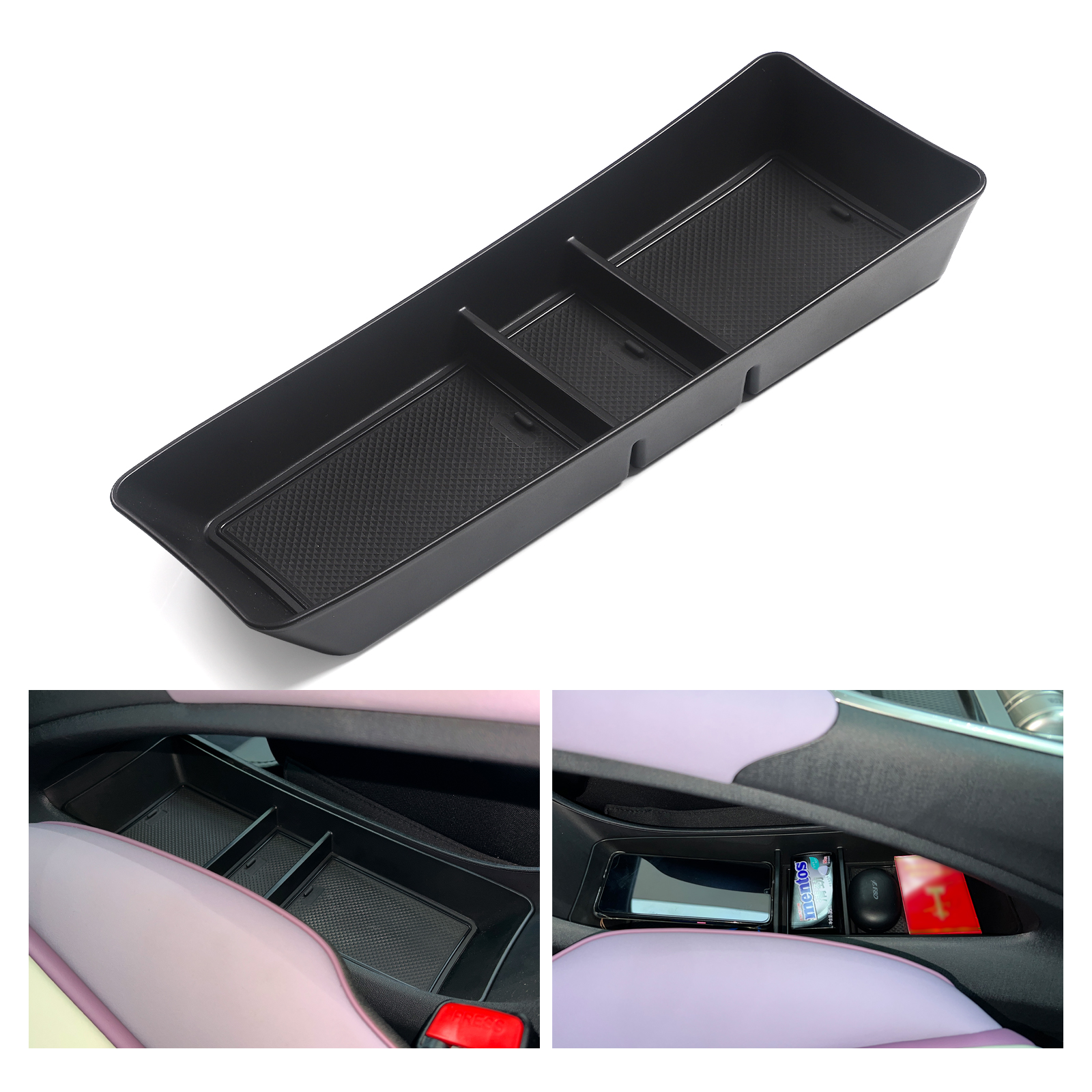 for BYD Dolphin (not fit Dolphin Surf) Car Center Console Tray Central Lower Layer Storage Box Organizer Accessories Tidying
