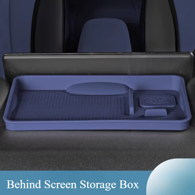 For BYD Seagull Behind Dashboard Screen Magnetic ETC Holder Tissue Box Storage Organizer Interior Mod Parts Set