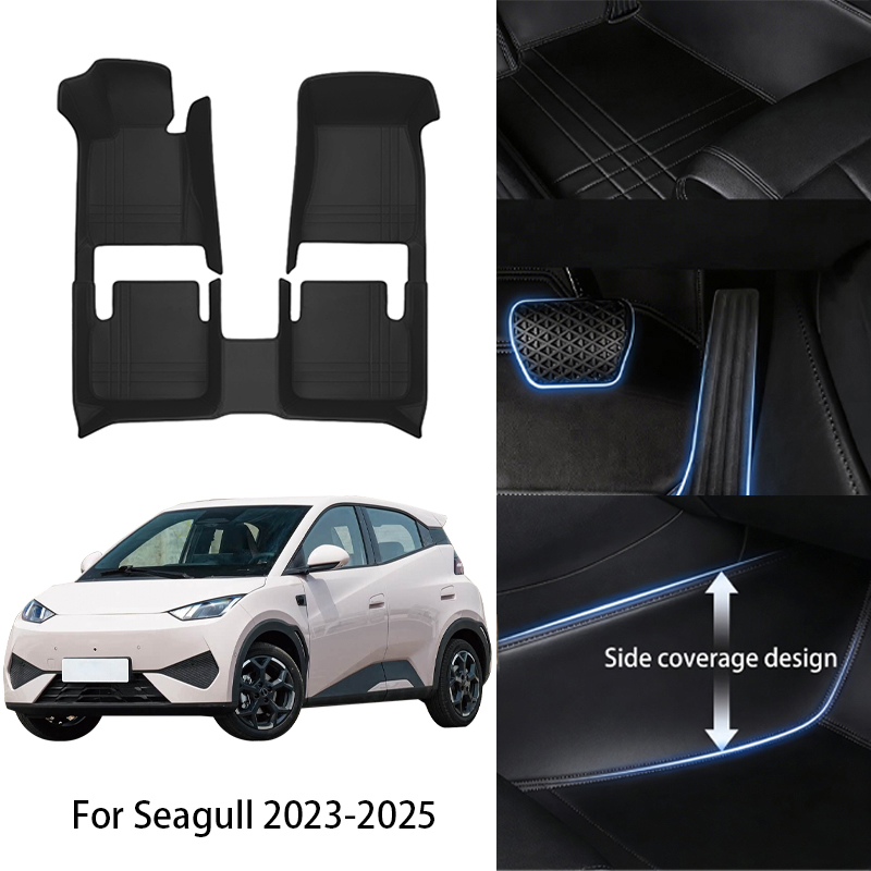 Custom Fit PU Leather Car Floor Mat For BYD For Seagull Seal U DMI Sealion 7 2020 2025 Luxury Full Set Auto Interior Accessories
