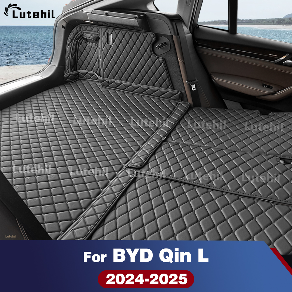 Cargo Liner For BYD Qin L 2024 2025 Full Set Trunk Mat All Weather Carpet with Backrest Protectors Cargo Mat Accessories