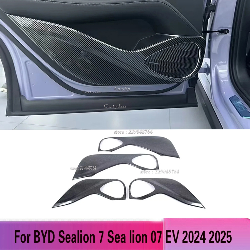 For BYD Sealion 7 Sea Lion 07 EV 2024 2025 ABS Seat Side Door Anti Kick Door Anti-kick Sticker Cover Trim Interior Accessories