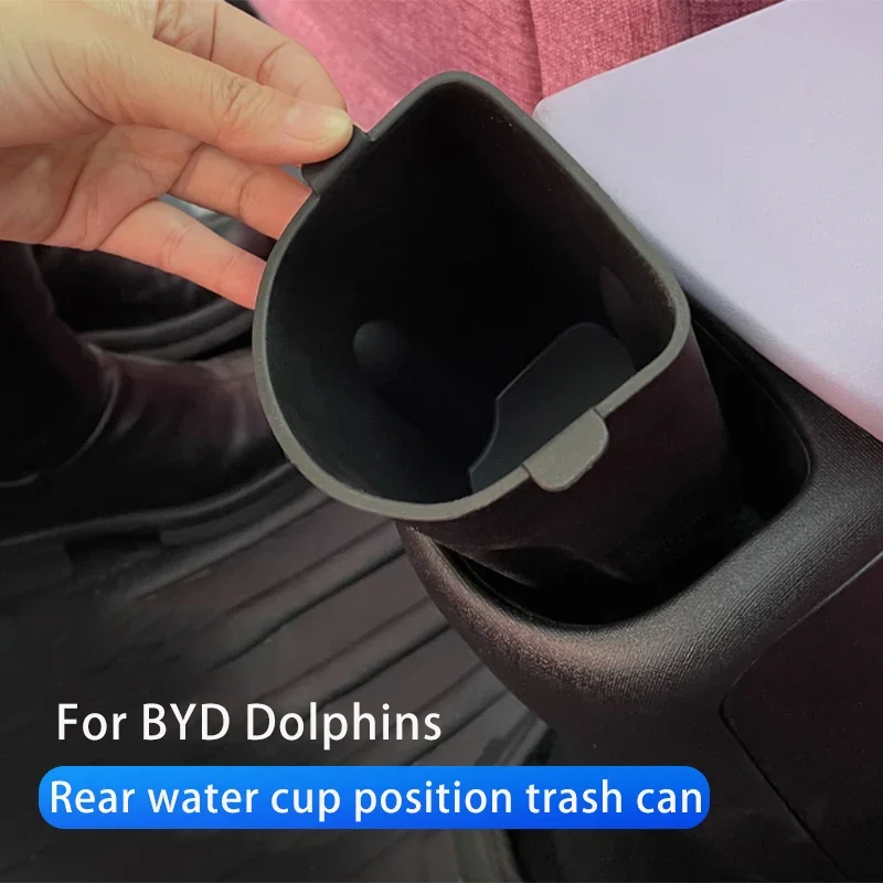 For BYD Dolphin 2021 2022 2023 2024 Rear Water Cup Storage Box Silicone Material Debris Car Interior Accessories