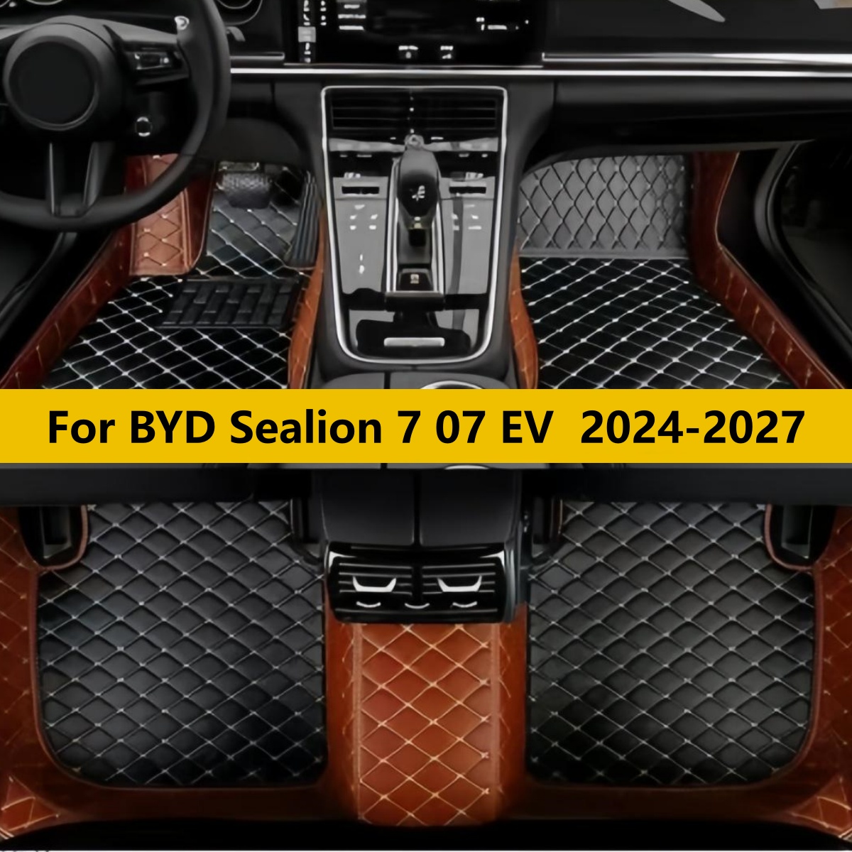 Luxury Full Surround Foot Pads For BYD Sealion 7 07 EV 2024 2025 2026 2027 All Weather Waterproof Car Floor Mats