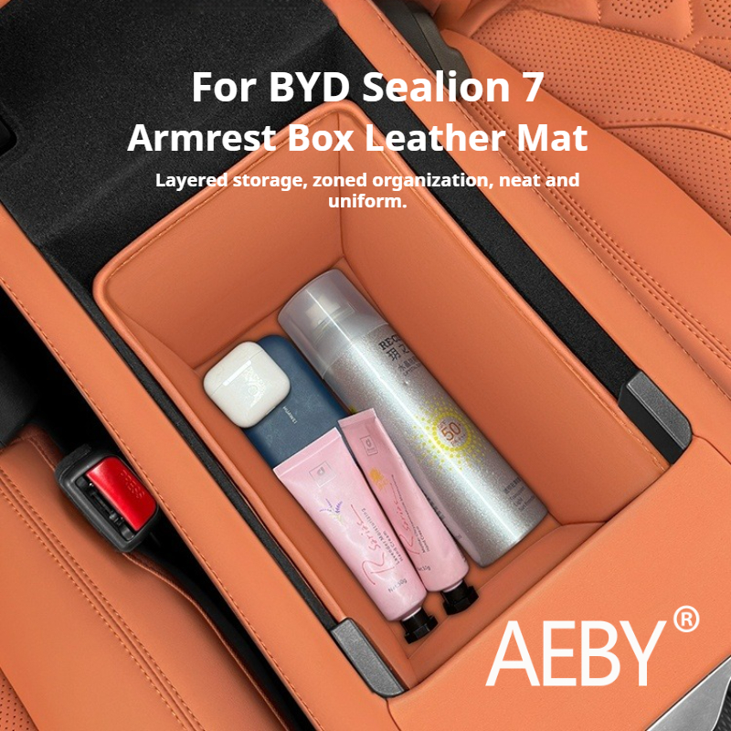 AEBY For BYD Sealion 7 2024 Custom Fit Center Console Organizer Tray Car Armrest Storage Divider Insert, Interior Gadgets