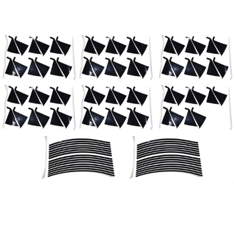 For BYD Shark 6-Wheel Stickers Set - Black 4 Sets for Vehicle Decoration