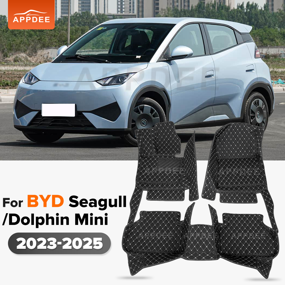 Custom Car Floor Mats For BYD Seagull/Dolphin Mini 2023-2025 Automobile Carpet Cover Interior Details Accessories Protective Pad