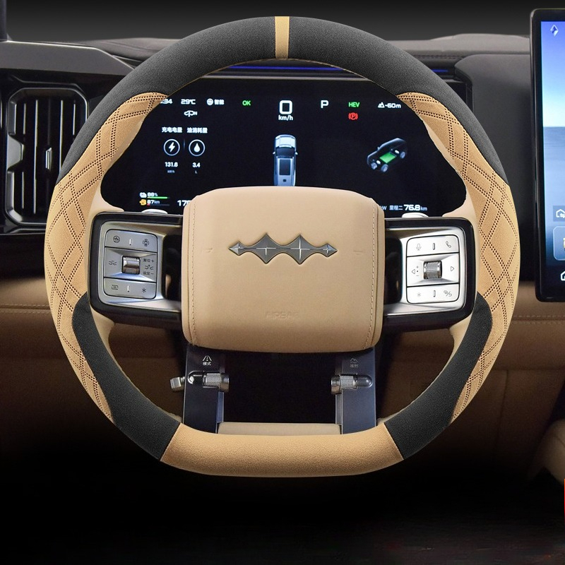 For BYD Equation Leopard 8 Steering Wheel Cover Winter 2025 Leopard 8 Zhiyong Flagship Version 7 Seats 6 Seats Fleece