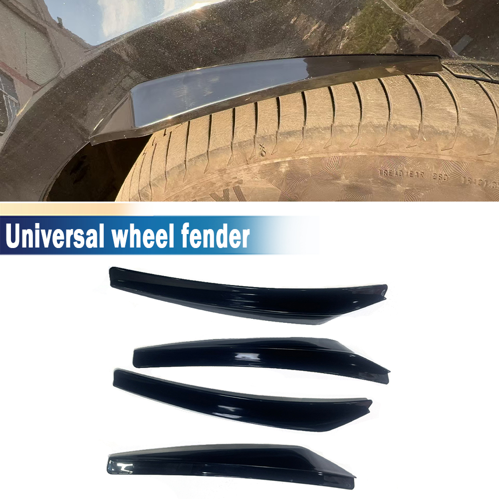 4pcs Carbon Fiber Pattern Car Wheel Fender Flares Universal Mud Flap Splash Guard Decorative Accessories