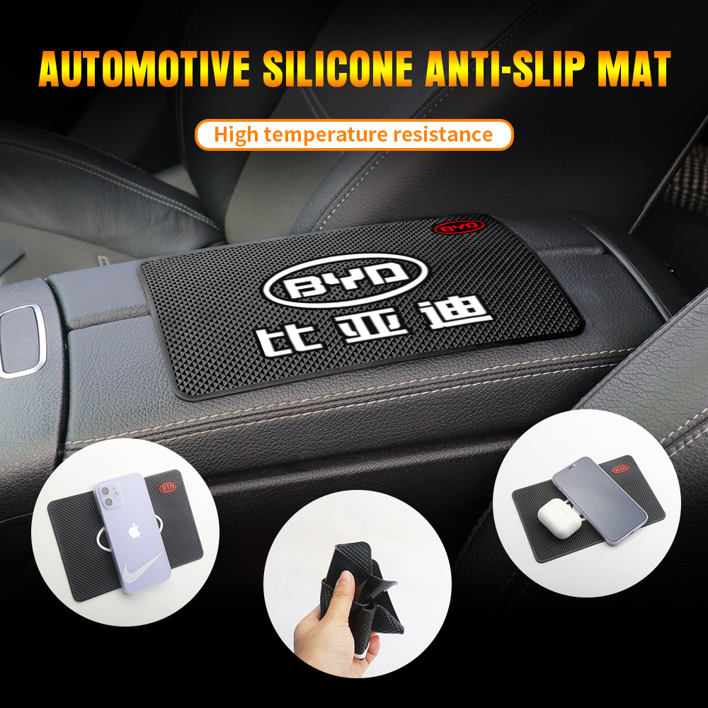 Car Silicagel Anti-Slip Mat Dash Board Non Slip Pad Sticky For BYD Sealion Seal U Dmi Atto Dolphin Surf Han EV Tang Qin I3 Song