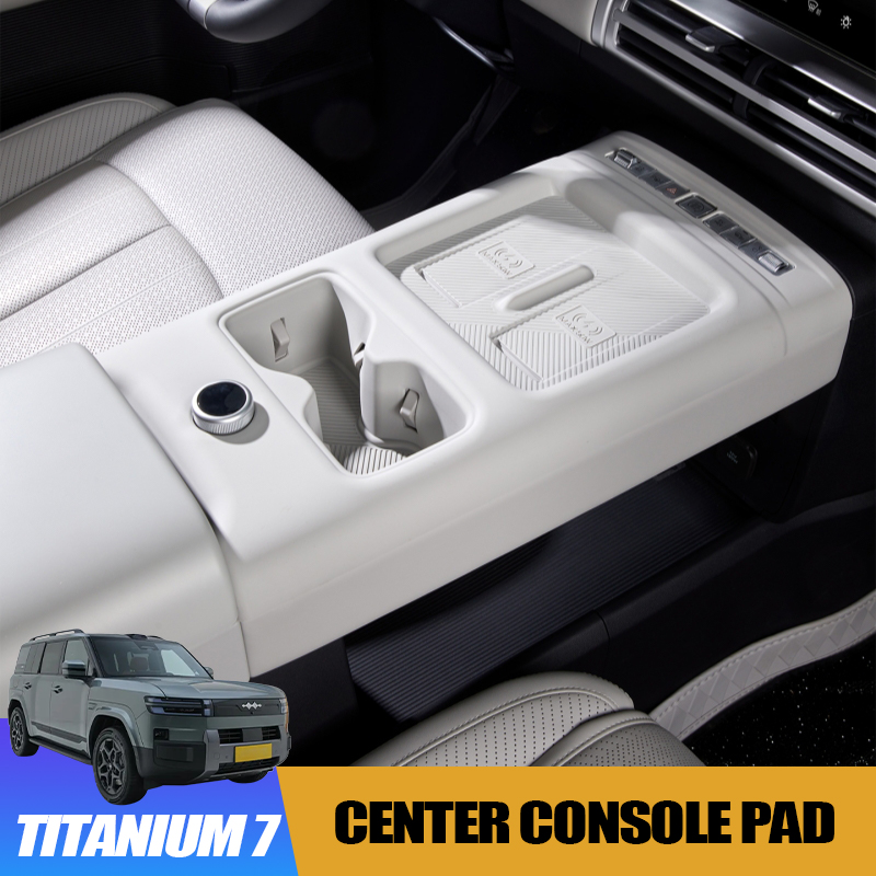 Full Wrap Silicone Center Console Pad for BYD Leopard 7 Titanium 7 Anti-Slip Anti-Scratch Cup Holder Mat Interior Accessory