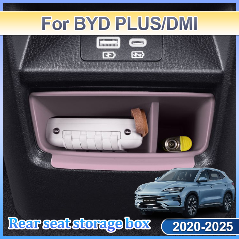 Car Rear Seat Storage Boxs For BYD Seal U Song Plus Dm-i Sealion 6 2020-2024 Organizer Center Console Bins Backseat Garbage Bags