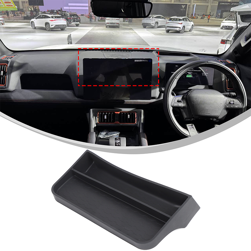 Navigation Screen Rear Storage Box Tray Organizer Hidden Storage Box Car Storage Supplies For BYD Shark 6 DMO 2024 2025 2026