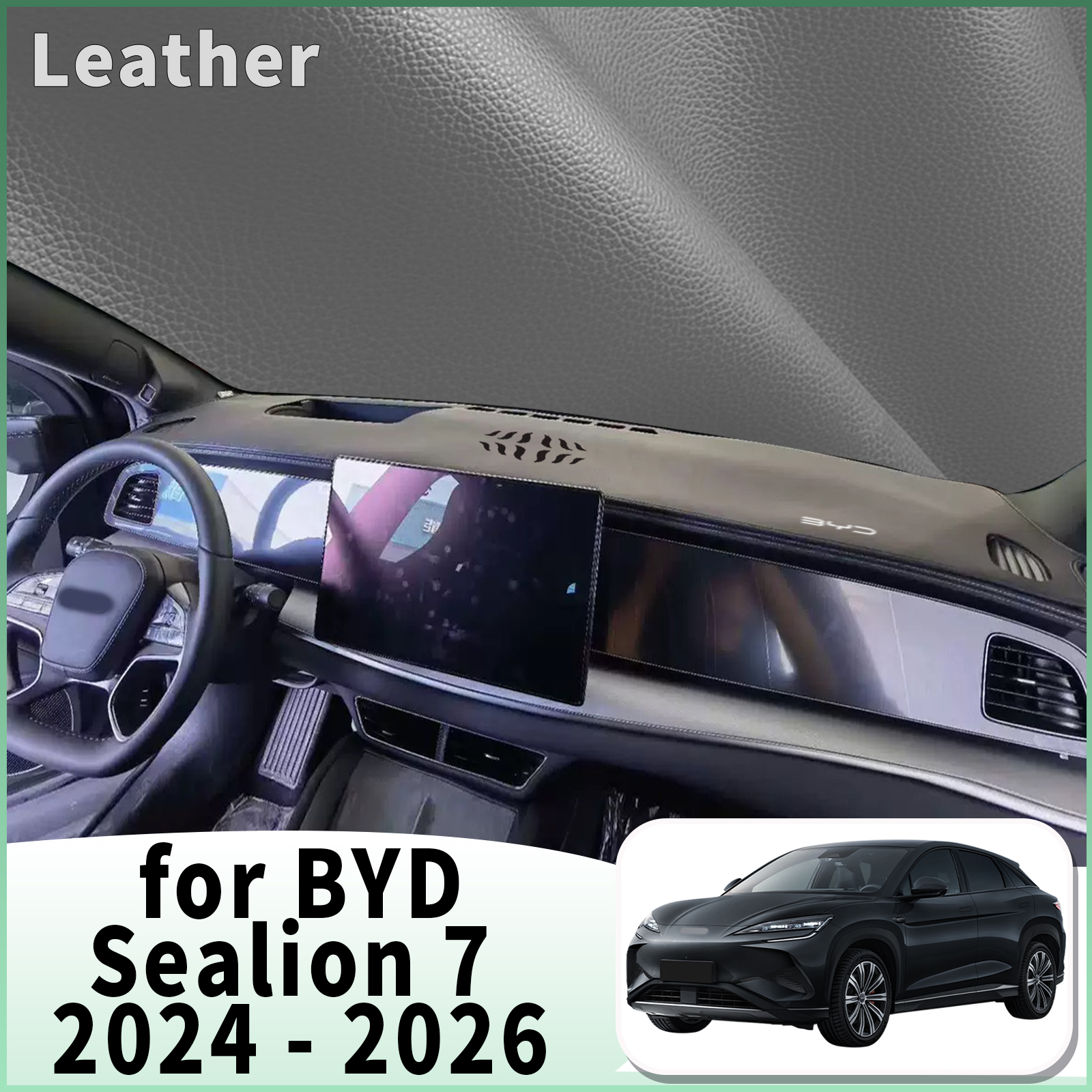 fit for BYD Sealion 7 2024 2025 2026 EV Car Dashmat Accessories Dashboard Cover Pad DashMat Sunshade Protective Carpet