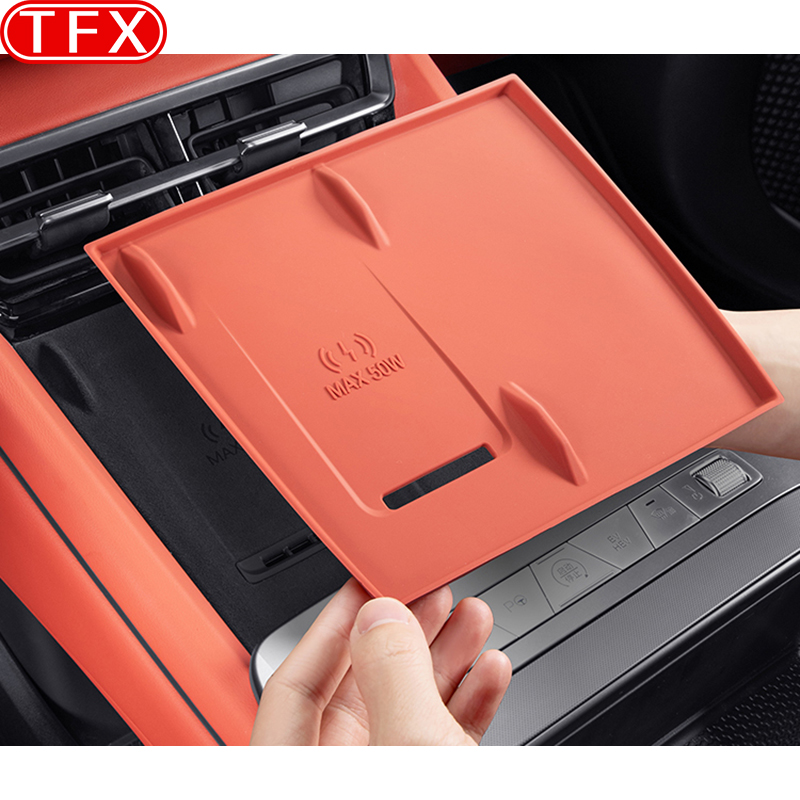 For BYD Sealion 8 Atto 8 Tang L Car Styling Central Control Wireless Charging Silicone Pad Panel Protective Cover Accessories