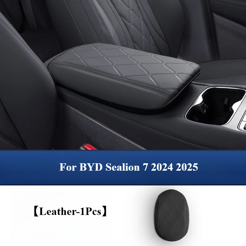 For BYD Sealion 7 2024 2025 Car Center Console Armrest Cover Protective Pad Leather Anti-scratch Armrest Box Cushion Accessories