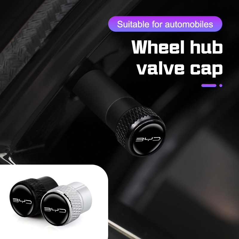 Car Wheel Tire Valve Caps Tyre Stem Cover For BYD Seagull M6 G3 G5 T3 F3 S6 Han Tang Dm/Qin PLUS/Song Pro/Yuan Dolphin Sealion 7