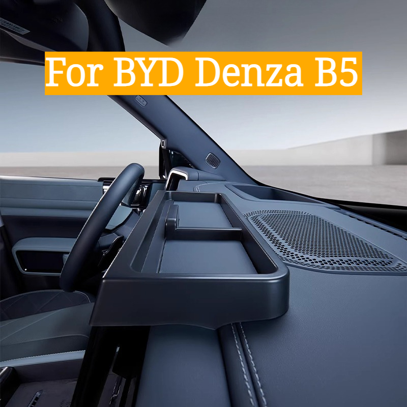 Car Center Console Storage Box Behind Screen for BYD Denza B5 FangChengBao 5 / Bao5 Dashboard Organizer Interior Accessories