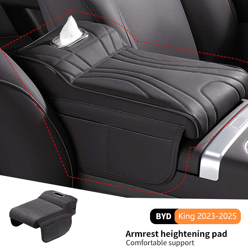 For Byd King 2023-2025 Car Center Console Armrest Box Heightening Pad Anti-slip Protection Mat Scratch Wear-resistant Interior
