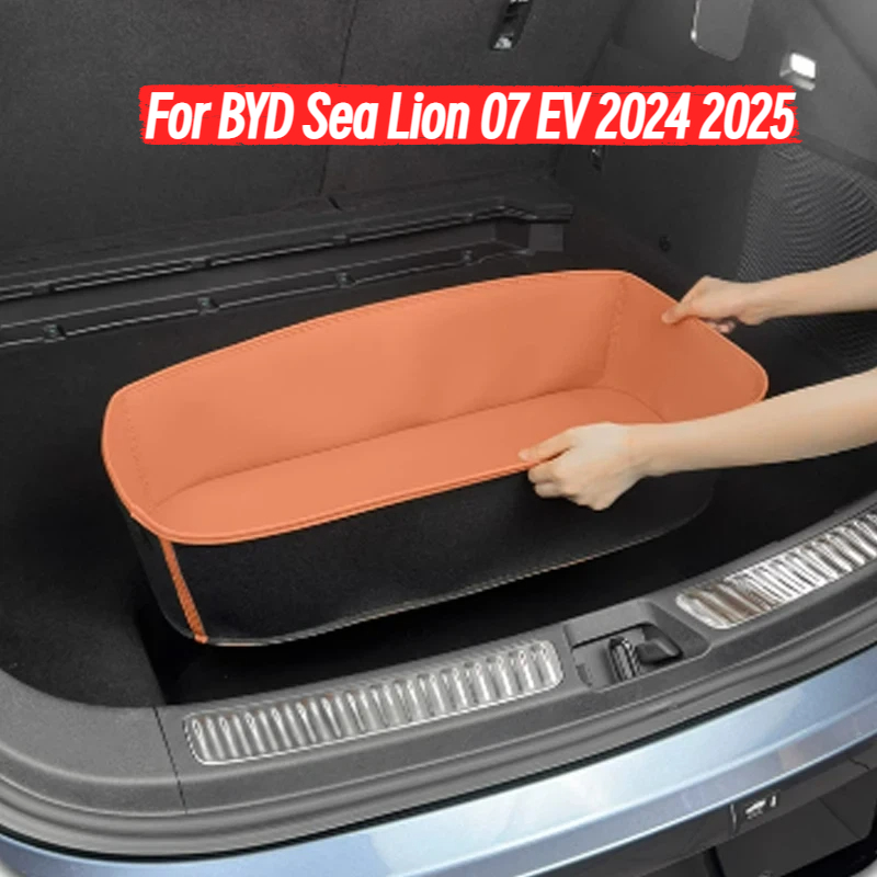 For BYD Sea Lion 07 EV 2024 2025 Car Front Trunk Compartment Storage Mat Rear Trunk Storage Pad Traying Box car Interior Decor