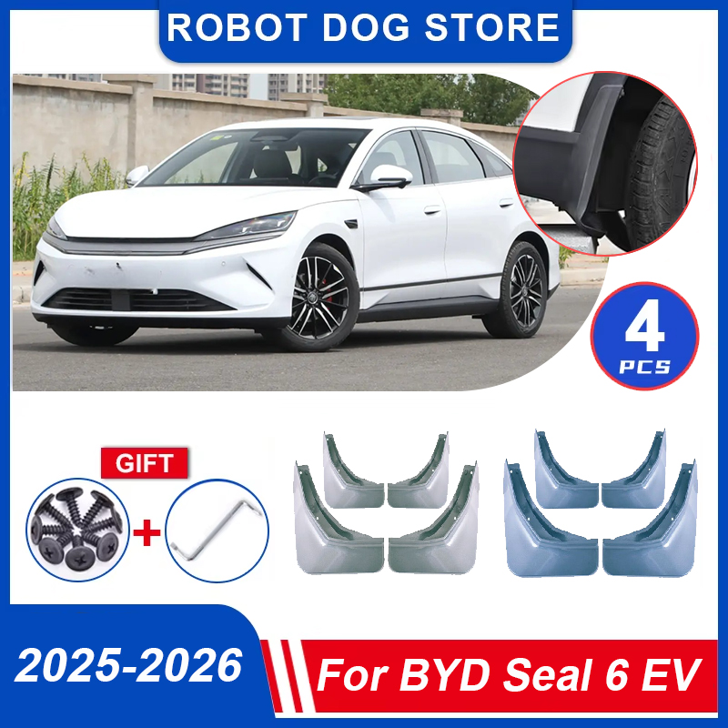 4PCS Painted Mudguards For BYD Seal 6 EV Accessories Qin L 2025 2026 Front Mud Flaps Splash Guards Fender Flares Car Accessories