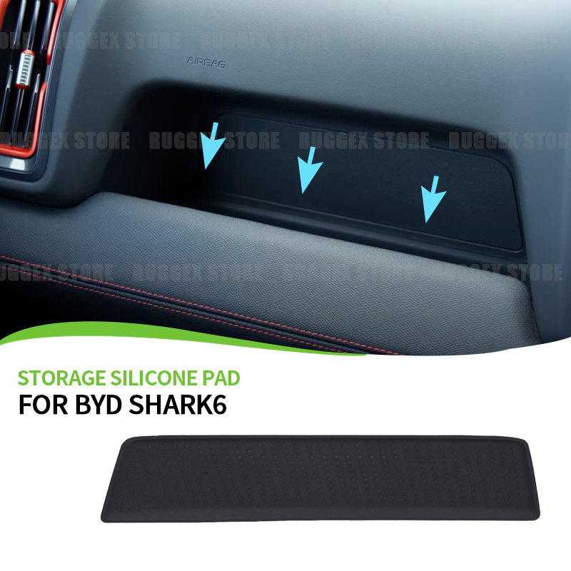 Passenger Side Storage Box Pad For BYD SHARK 6 Silicone Storage Box Protective Cover Mat Tray Organizer Pad Accessories (LHD)