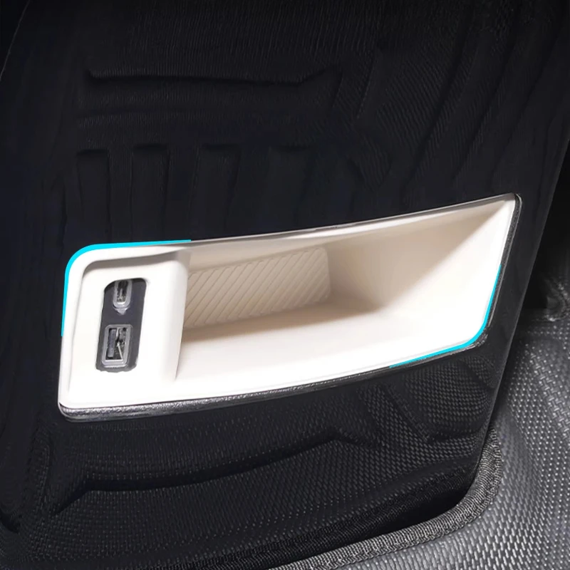 For 2024-2025 BYD Qin L DM-i Rear Seat Anti-Kick Storage Box - Multifunctional Car Organizer Accessories